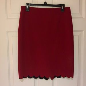 Banana Republic Scalop Hem Pencil Skirt